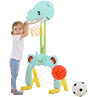 Los mejores  - Juego de Aros de Baloncesto 3 en 1 Centro de Actividades Deportivas Cultivar a Profesional Ajustable Fácil Puntaje Aro…
